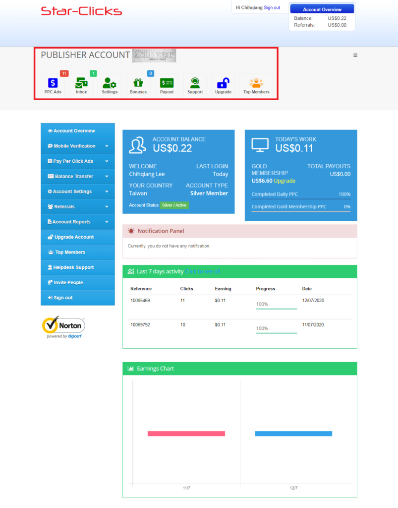 Paypal賺錢】Star-Clicks廣告點擊網賺教學（已不推薦使用，建議改用SerpClix！） - Joyy 志強