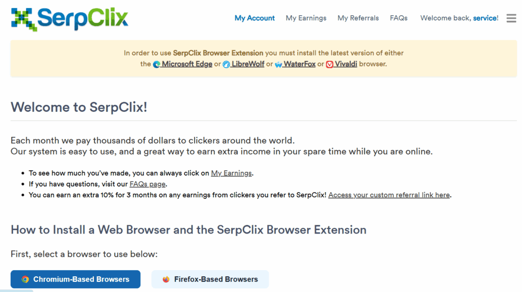 SerpClix網站點擊廣告