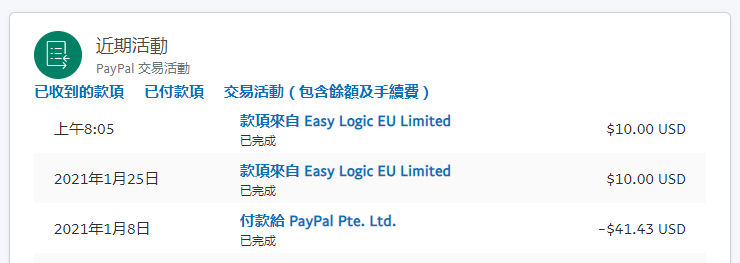 【Paypal網賺】Star-clicks Paypal Received 20210127